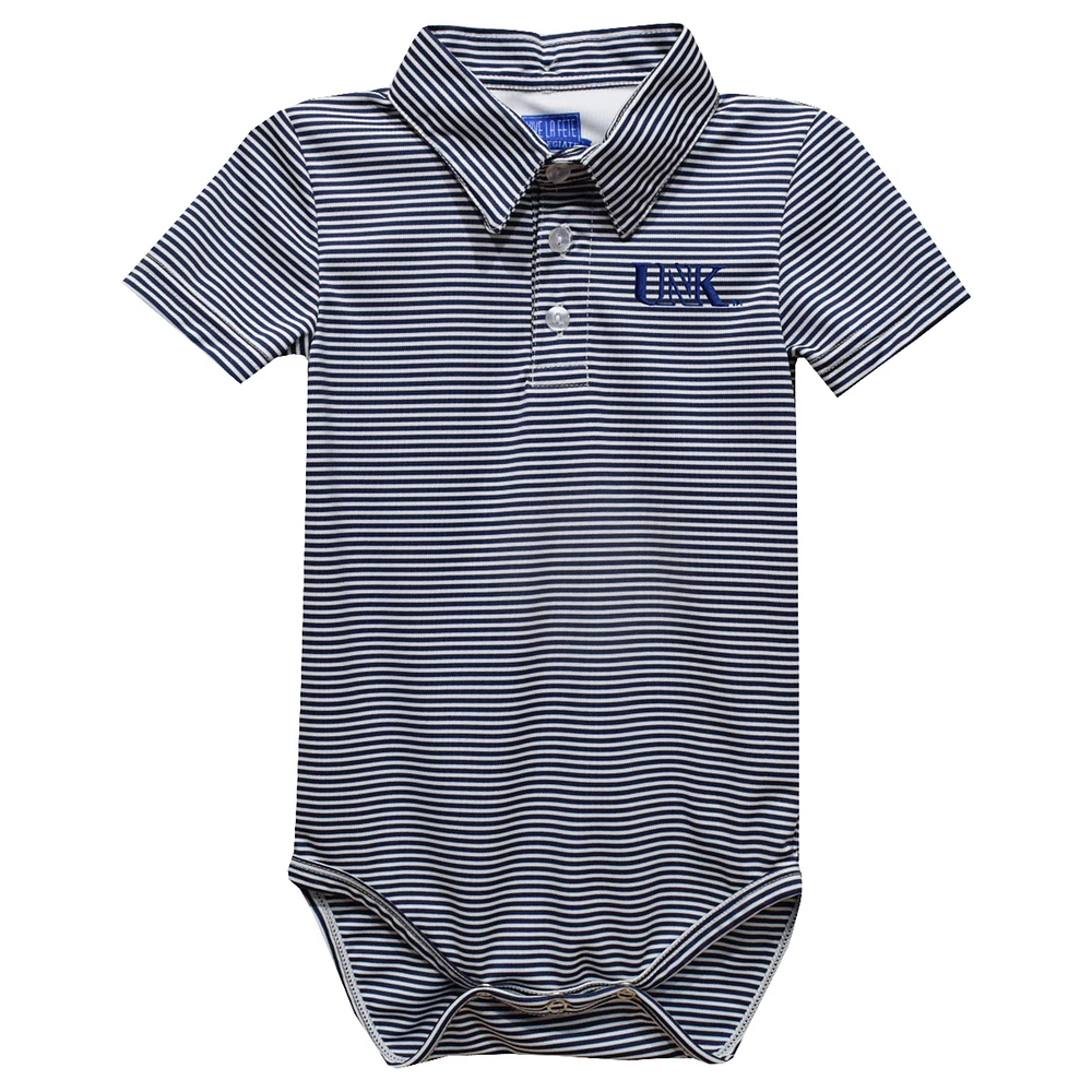 Infant Vive La Fete Navy Nebraska-Kearney Lopers Polo Pencil Stripe Bodysuit