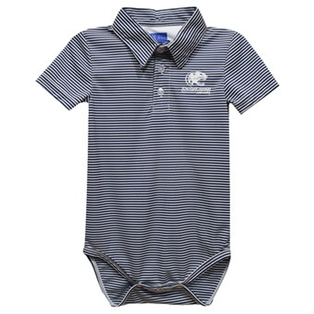 Infant Vive La Fete Blue South Alabama Jaguars Polo Pencil Stripe Bodysuit