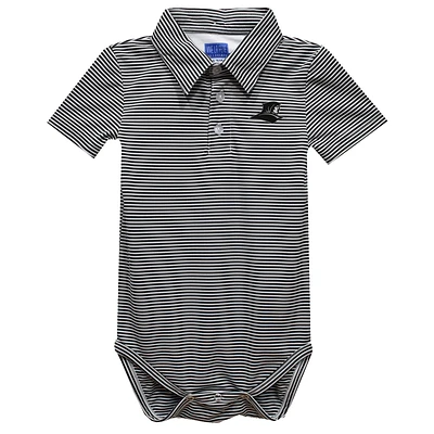 Infant Vive La Fete Black Providence Friars Polo Pencil Stripe Bodysuit