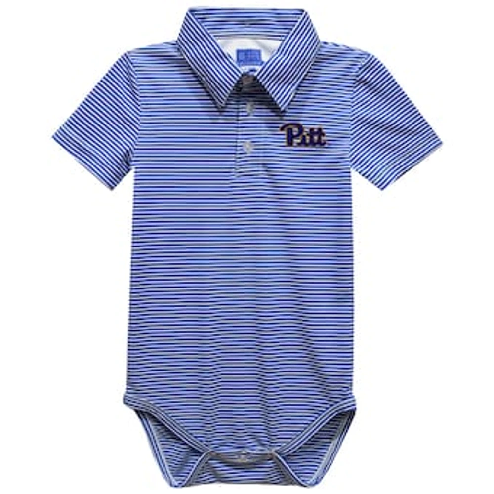 Infant Vive La Fete Royal Pitt Panthers Polo Pencil Stripe Bodysuit