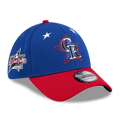 Men's New Era Blue/Red Colorado Rockies 2025 MLB All-Star Game Workout 39THIRTY Flex Hat