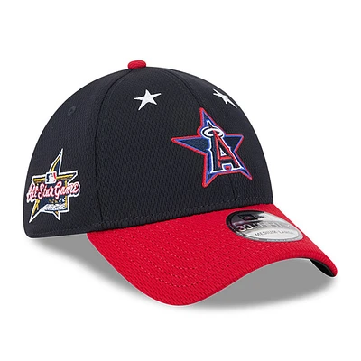 Men's New Era Navy/Red Los Angeles Angels 2025 MLB All-Star Game Workout 39THIRTY Flex Hat