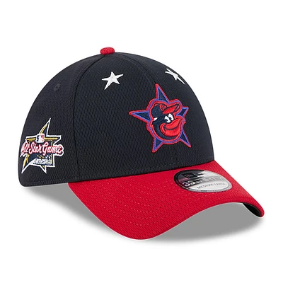 Men's New Era Navy/Red Baltimore Orioles 2025 MLB All-Star Game Workout 39THIRTY Flex Hat