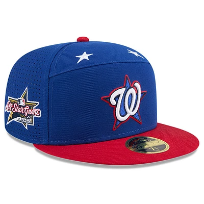 Men's New Era Blue/Red Washington Nationals 2025 MLB All-Star Game Workout Side Patch 59FIFTY Fitted Hat