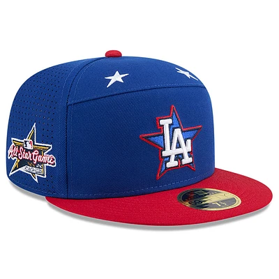 Men's New Era Blue/Red Los Angeles Dodgers 2025 MLB All-Star Game Workout Side Patch 59FIFTY Fitted Hat