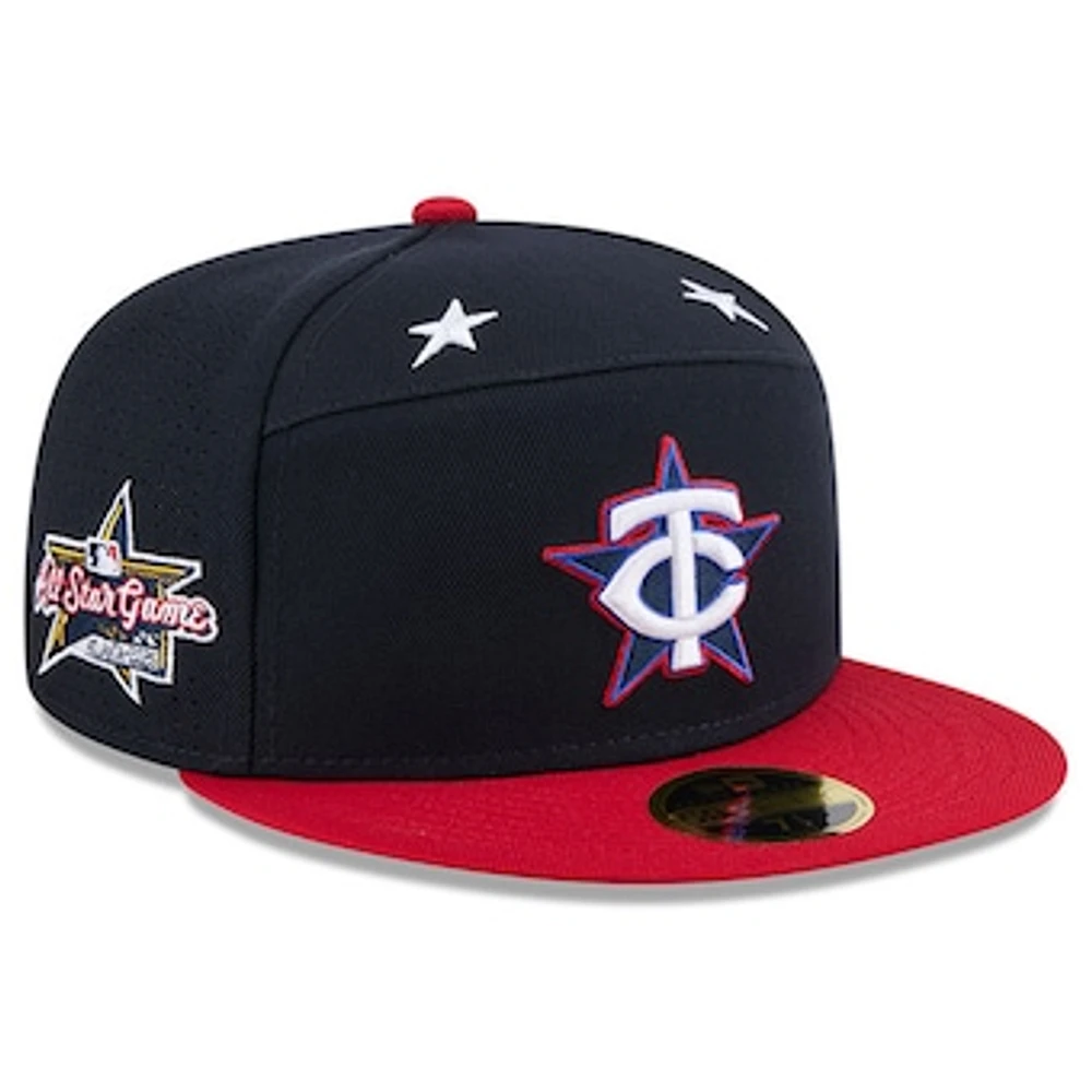 Men's New Era Navy/Red Minnesota Twins 2025 MLB All-Star Game Workout Side Patch 59FIFTY Fitted Hat