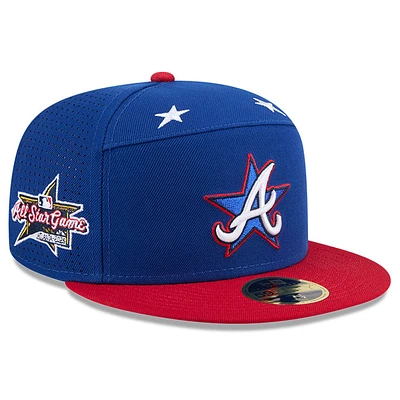 Men's New Era Blue/Red Atlanta Braves 2025 MLB All-Star Game Workout Side Patch 59FIFTY Fitted Hat