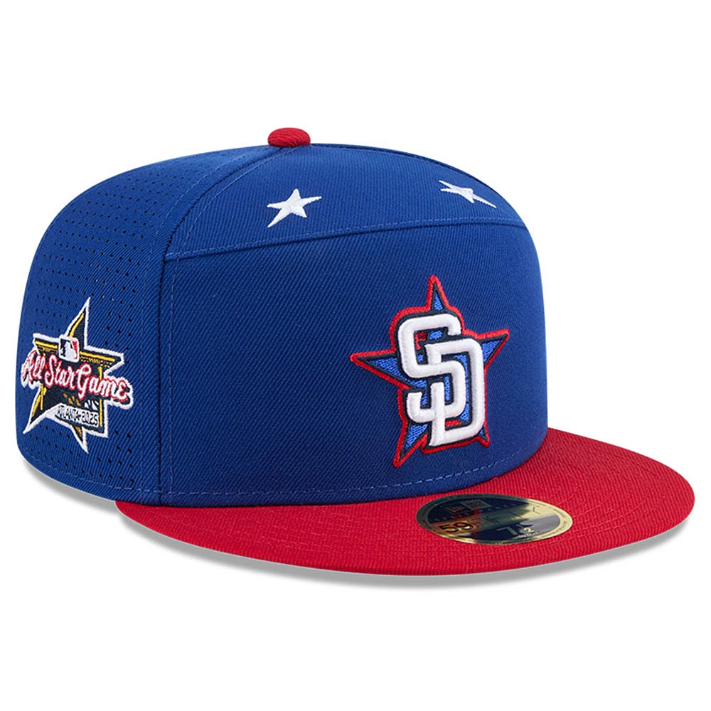 Men's New Era Blue/Red San Diego Padres 2025 MLB All-Star Game Workout Side Patch 59FIFTY Fitted Hat