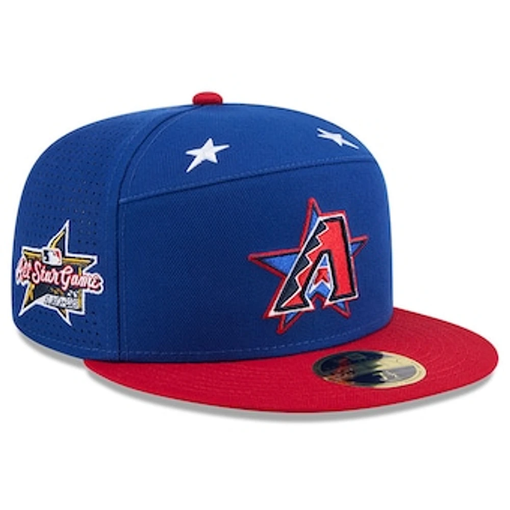 Men's New Era Blue/Red Arizona Diamondbacks 2025 MLB All-Star Game Workout Side Patch 59FIFTY Fitted Hat