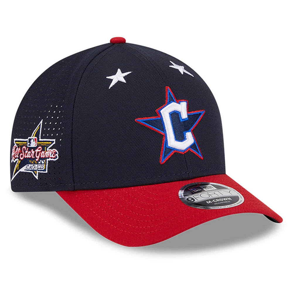 Men's New Era Navy/Red Cleveland Guardians 2025 MLB All-Star Game Workout 9FORTY M-Crown Adjustable Hat