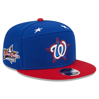 Men's New Era Blue/Red Washington Nationals 2025 MLB All-Star Game Workout Side Patch 9FIFTY Snapback Hat