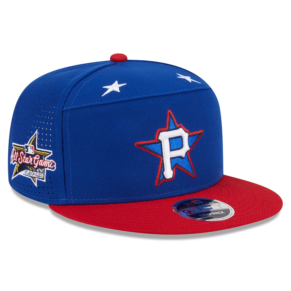 Men's New Era Blue/Red Pittsburgh Pirates 2025 MLB All-Star Game Workout Side Patch 9FIFTY Snapback Hat