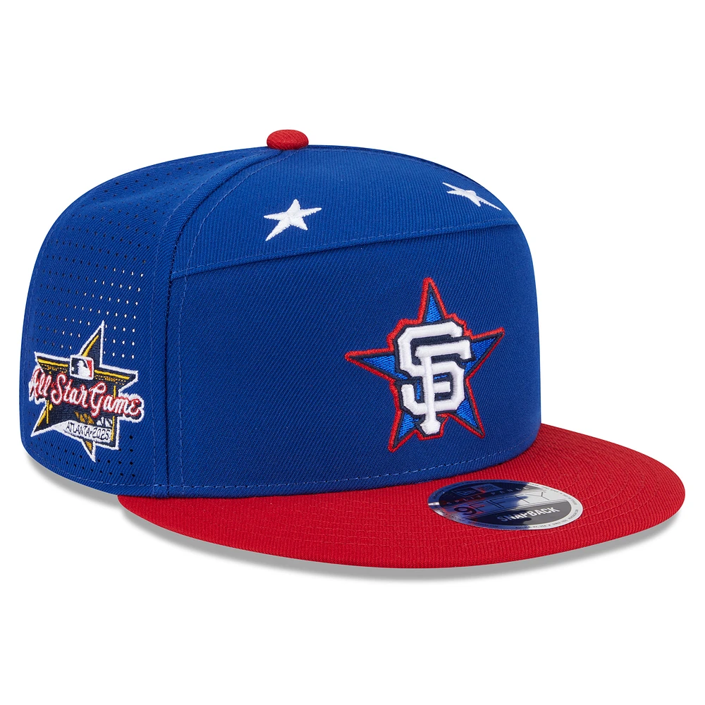 Men's New Era Blue/Red San Francisco Giants 2025 MLB All-Star Game Workout Side Patch 9FIFTY Snapback Hat