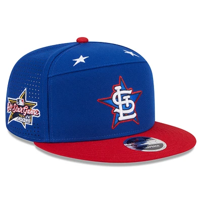 Men's New Era Blue/Red St. Louis Cardinals 2025 MLB All-Star Game Workout Side Patch 9FIFTY Snapback Hat