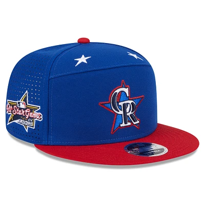 Men's New Era Blue/Red Colorado Rockies 2025 MLB All-Star Game Workout Side Patch 9FIFTY Snapback Hat