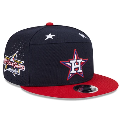 Men's New Era Navy/Red Houston Astros 2025 MLB All-Star Game Workout Side Patch 9FIFTY Snapback Hat