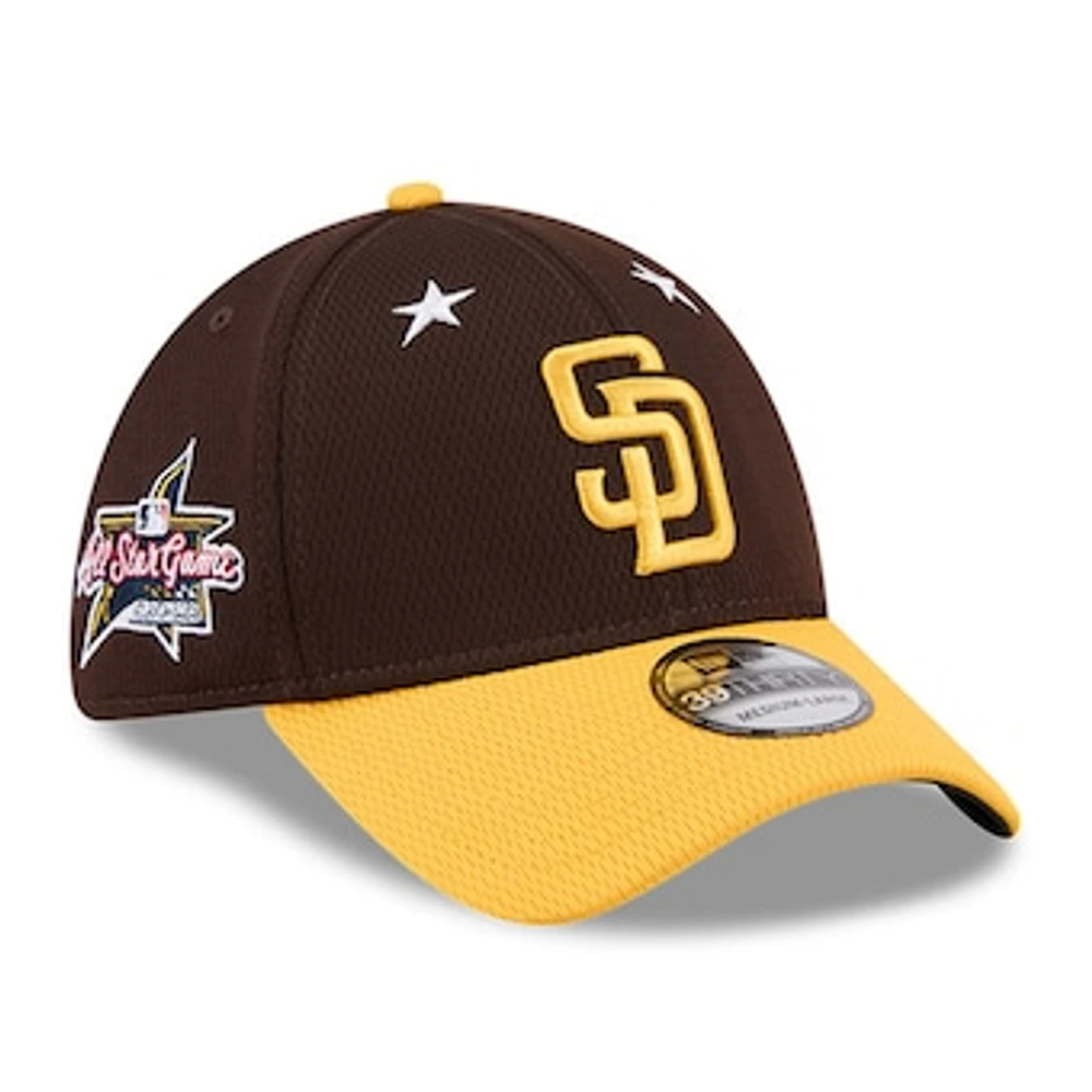 Men's New Era Brown/Gold San Diego Padres 2025 MLB All-Star Game 39THIRTY Flex Hat