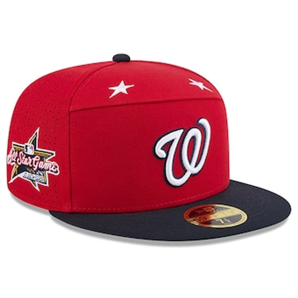 Men's New Era Red/Navy Washington Nationals 2025 MLB All-Star Game Side Patch 59FIFTY Fitted Hat