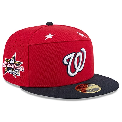 Men's New Era Red/Navy Washington Nationals 2025 MLB All-Star Game Side Patch 59FIFTY Fitted Hat