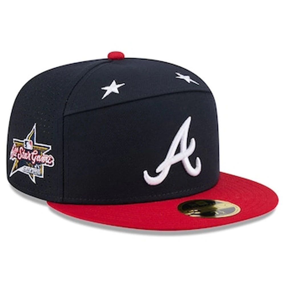 Men's New Era Navy/Red Atlanta Braves 2025 MLB All-Star Game Side Patch 59FIFTY Fitted Hat