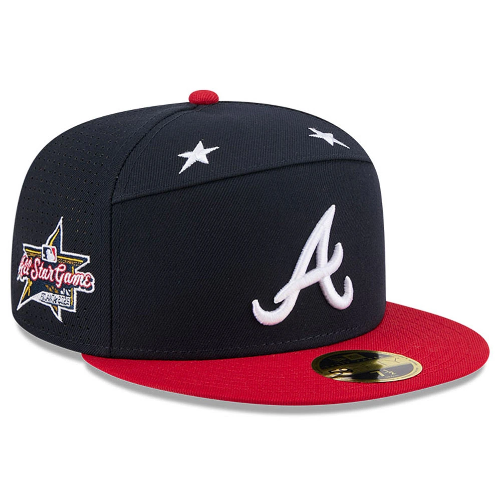Men's New Era Navy/Red Atlanta Braves 2025 MLB All-Star Game Side Patch 59FIFTY Fitted Hat