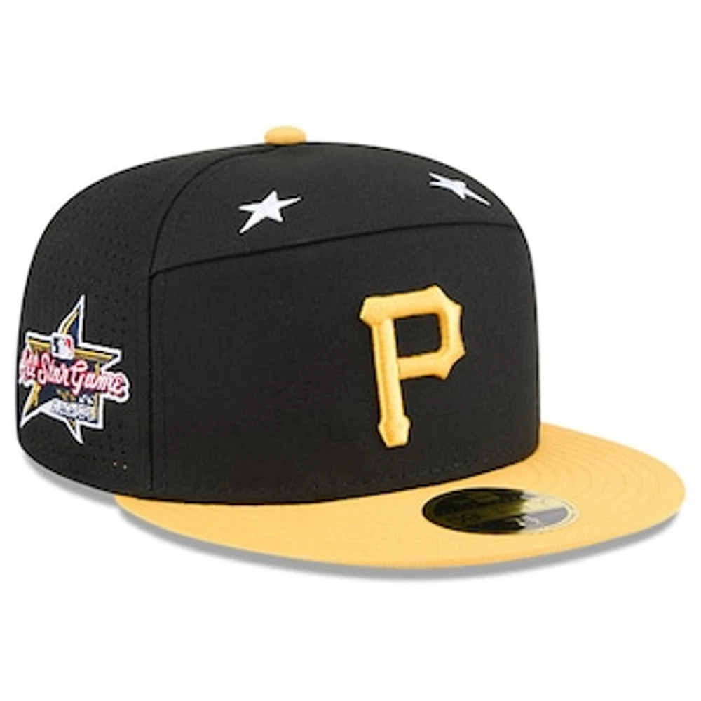 Men's New Era Black/Gold Pittsburgh Pirates 2025 MLB All-Star Game Side Patch 59FIFTY Fitted Hat