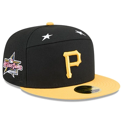 Men's New Era Black/Gold Pittsburgh Pirates 2025 MLB All-Star Game Side Patch 59FIFTY Fitted Hat