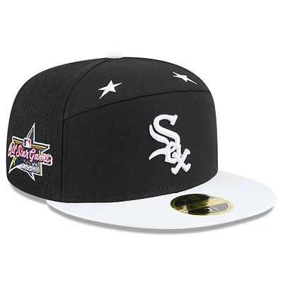 Men's New Era Black/White Chicago White Sox 2025 MLB All-Star Game Side Patch 59FIFTY Fitted Hat