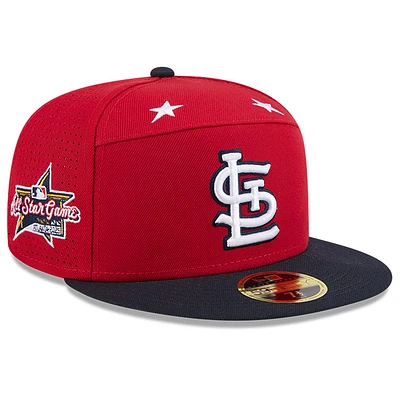 Men's New Era Red/Navy St. Louis Cardinals 2025 MLB All-Star Game Side Patch 59FIFTY Fitted Hat