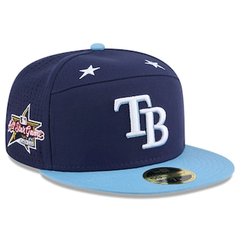 Men's New Era Navy/Light Blue Tampa Bay Rays 2025 MLB All-Star Game Side Patch 59FIFTY Fitted Hat