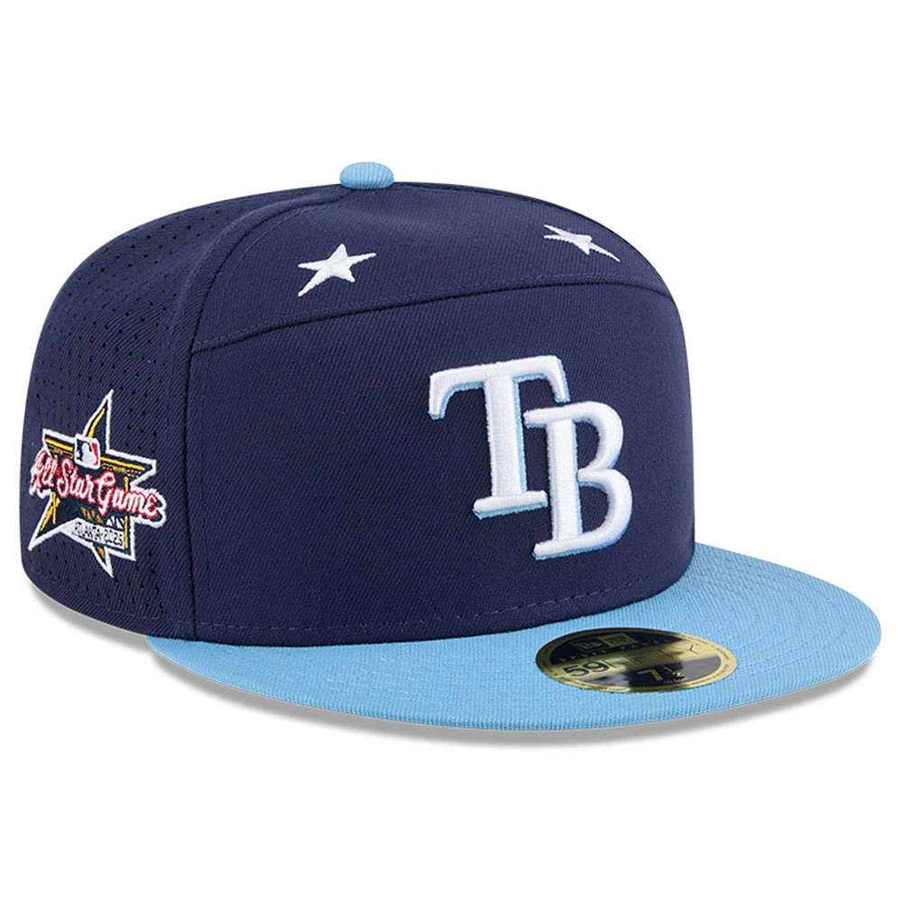 Men's New Era Navy/Light Blue Tampa Bay Rays 2025 MLB All-Star Game Side Patch 59FIFTY Fitted Hat