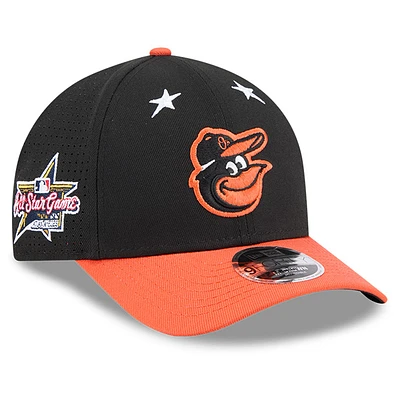 Men's New Era Black/Orange Baltimore Orioles 2025 MLB All-Star Game 9FORTY M-Crown Adjustable Hat