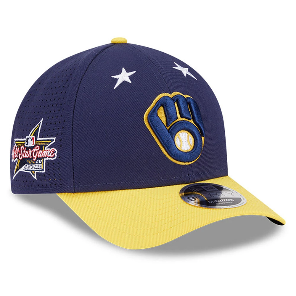 Men's New Era Navy/Gold Milwaukee Brewers 2025 MLB All-Star Game 9FORTY M-Crown Adjustable Hat