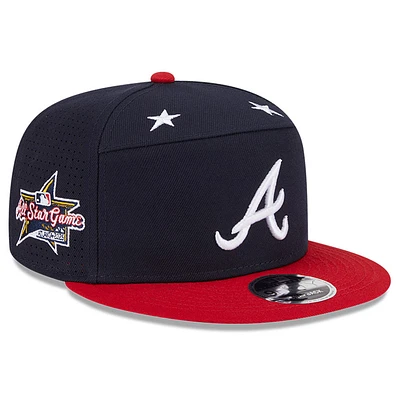 Men's New Era Navy/Red Atlanta Braves 2025 MLB All-Star Game Side Patch 9FIFTY Snapback Hat