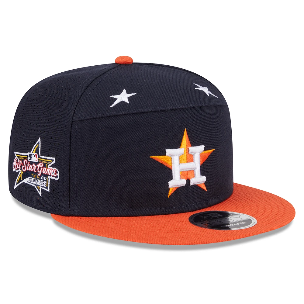 Men's New Era Navy/Orange Houston Astros 2025 MLB All-Star Game Side Patch 9FIFTY Snapback Hat