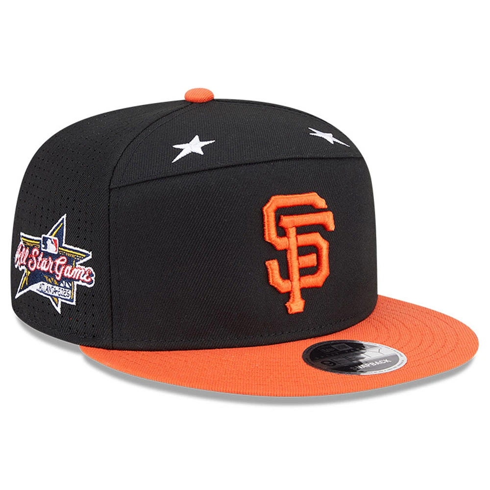 Men's New Era Black/Orange San Francisco Giants 2025 MLB All-Star Game Side Patch 9FIFTY Snapback Hat