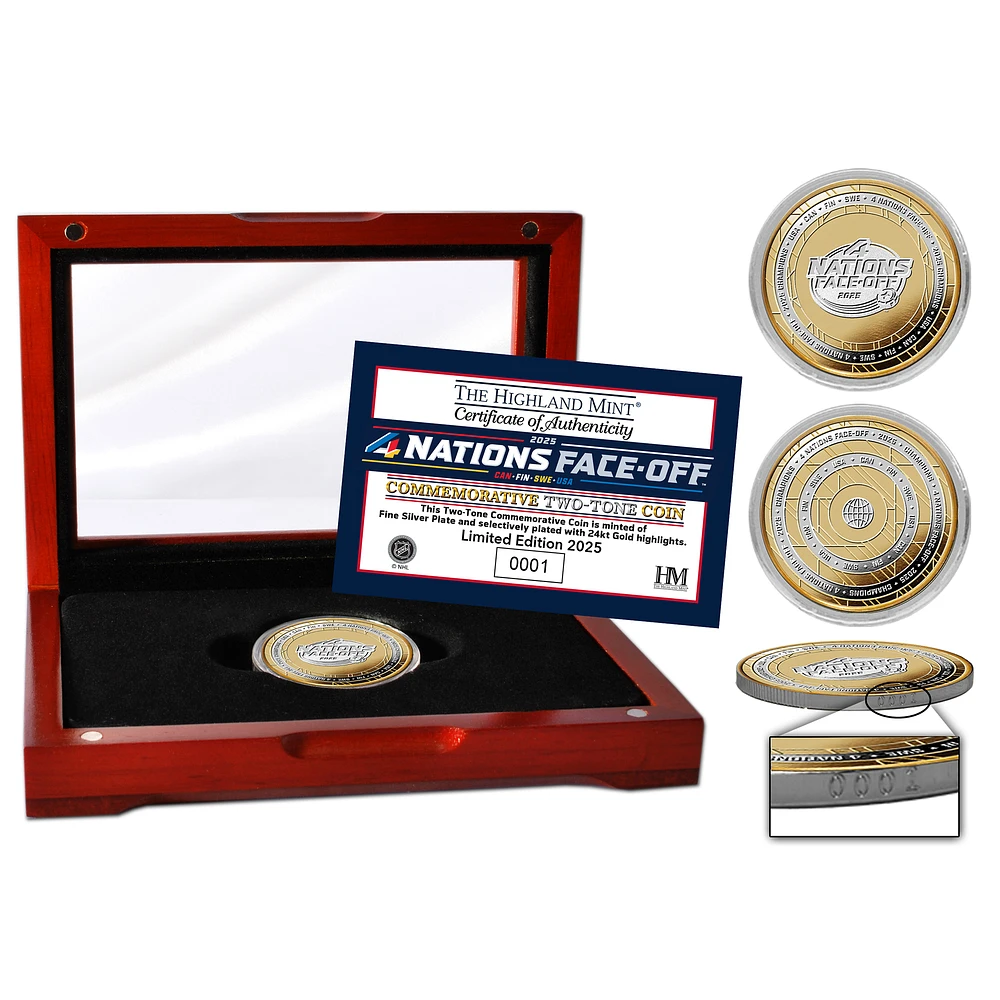 Highland Mint 2025 4 Nations Face-Off Gold & Silver Two-Tone Mint Coin