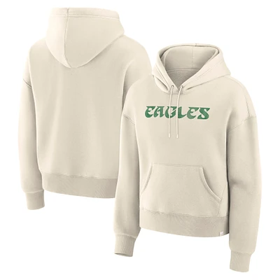 Women's Fanatics Cream Philadelphia Eagles Dove Legacy Pullover Hoodie