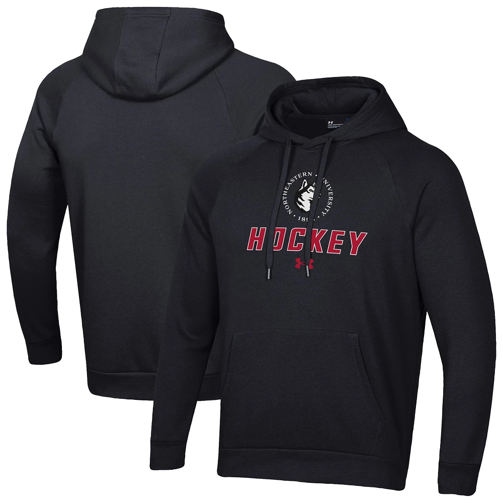 Men's Under Armour Northeastern Huskies Hockey Rival Fleece Pullover Hoodie