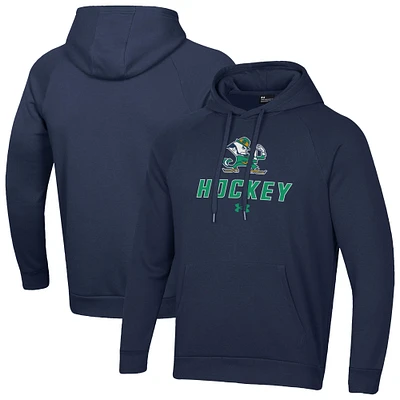 Men's Under Armour Navy Notre Dame Fighting Irish Hockey Rival Fleece Pullover Hoodie