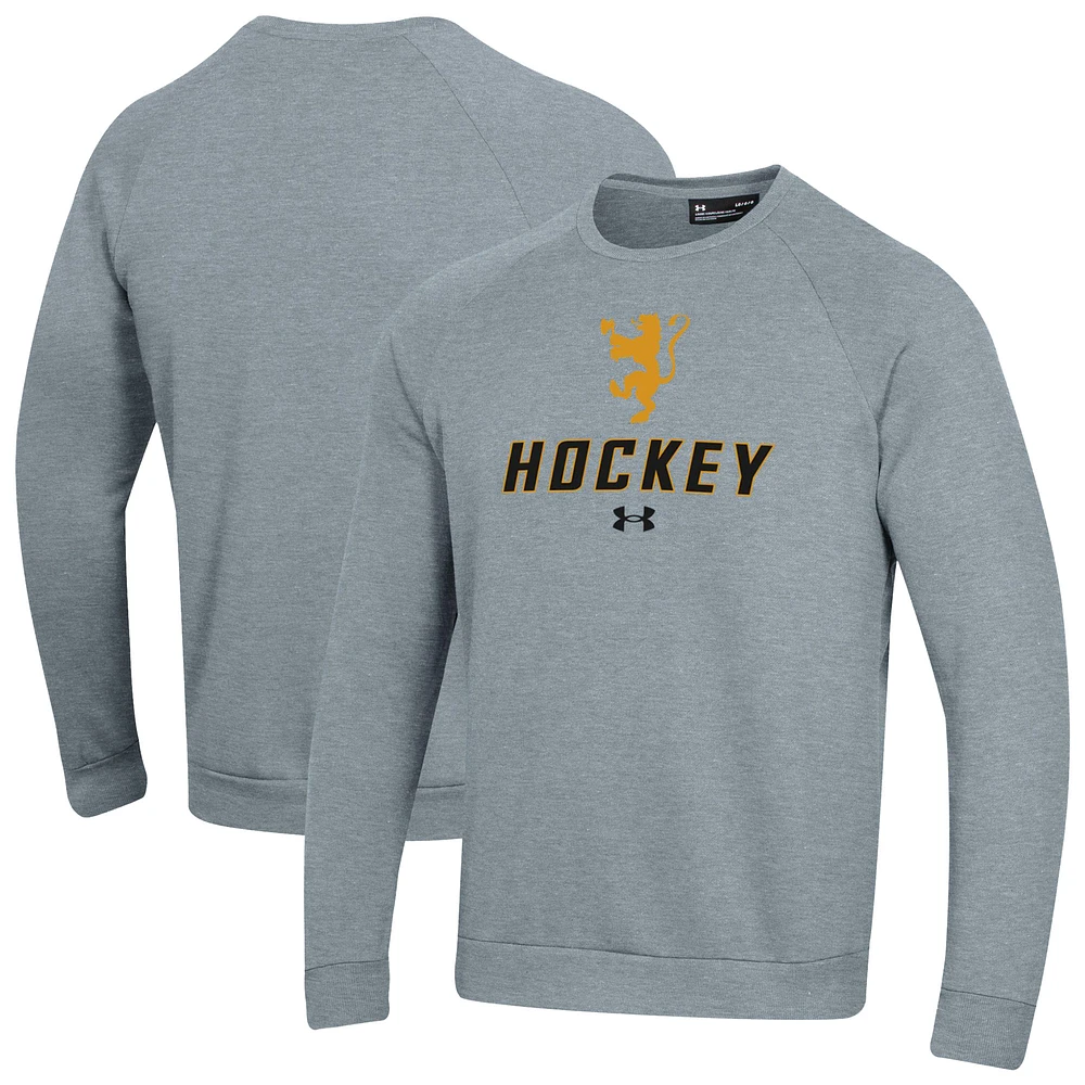 Men's Under Armour Gray St. Olaf Oles Hockey Rival Fleece Pullover Sweatshirt