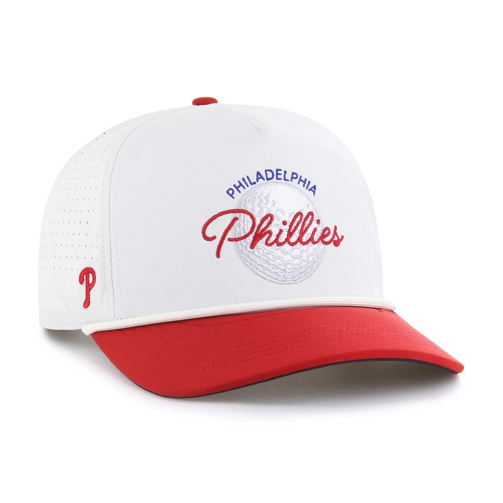 Men's '47 White/Red Philadelphia Phillies Gimmie Golf Hitch Rope Adjustable Hat