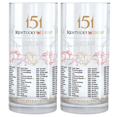 151st Kentucky Derby 12 oz. Mint Julep Glasses Two Pack