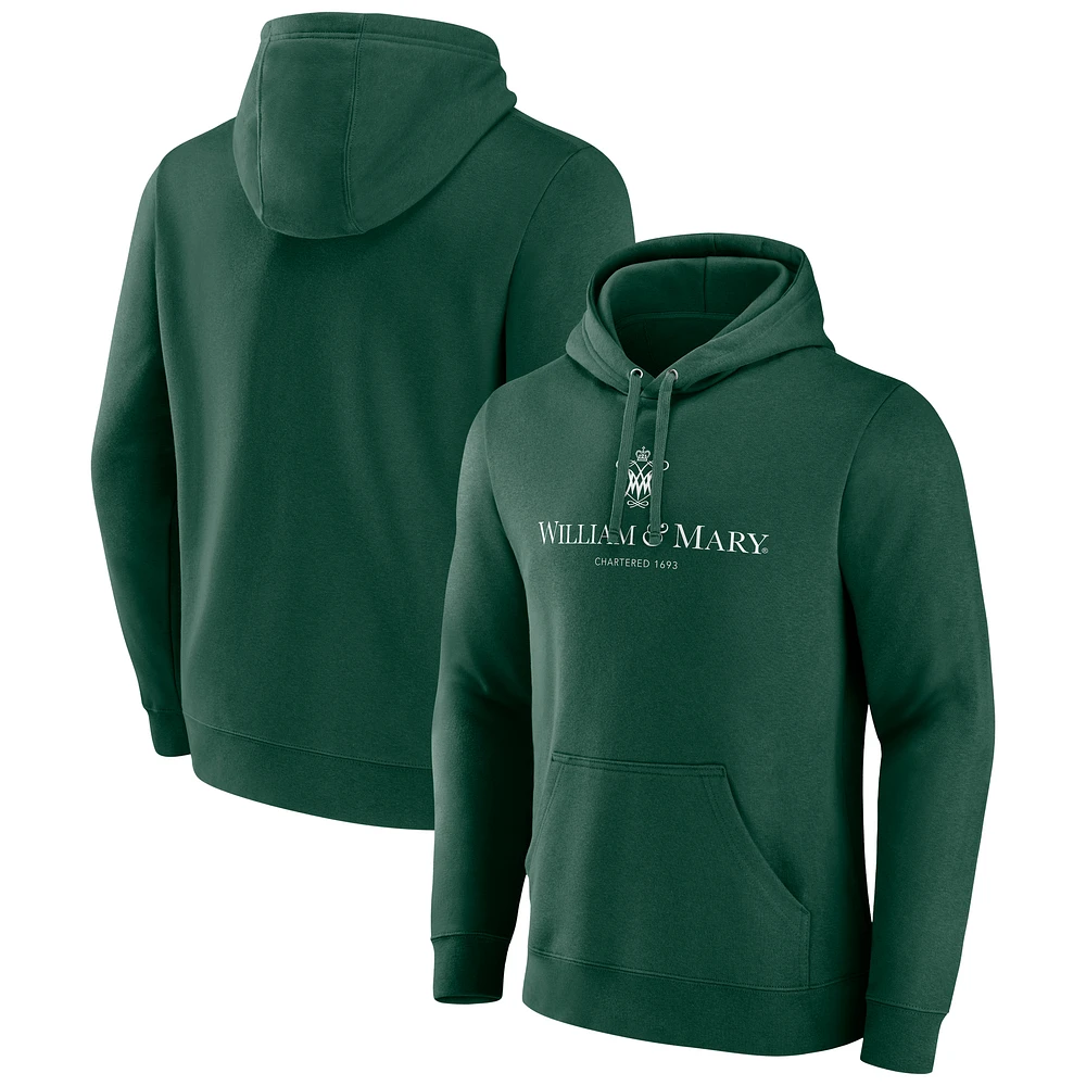 Men's Green William & Mary Tribe Primary Logo Pullover Hoodie