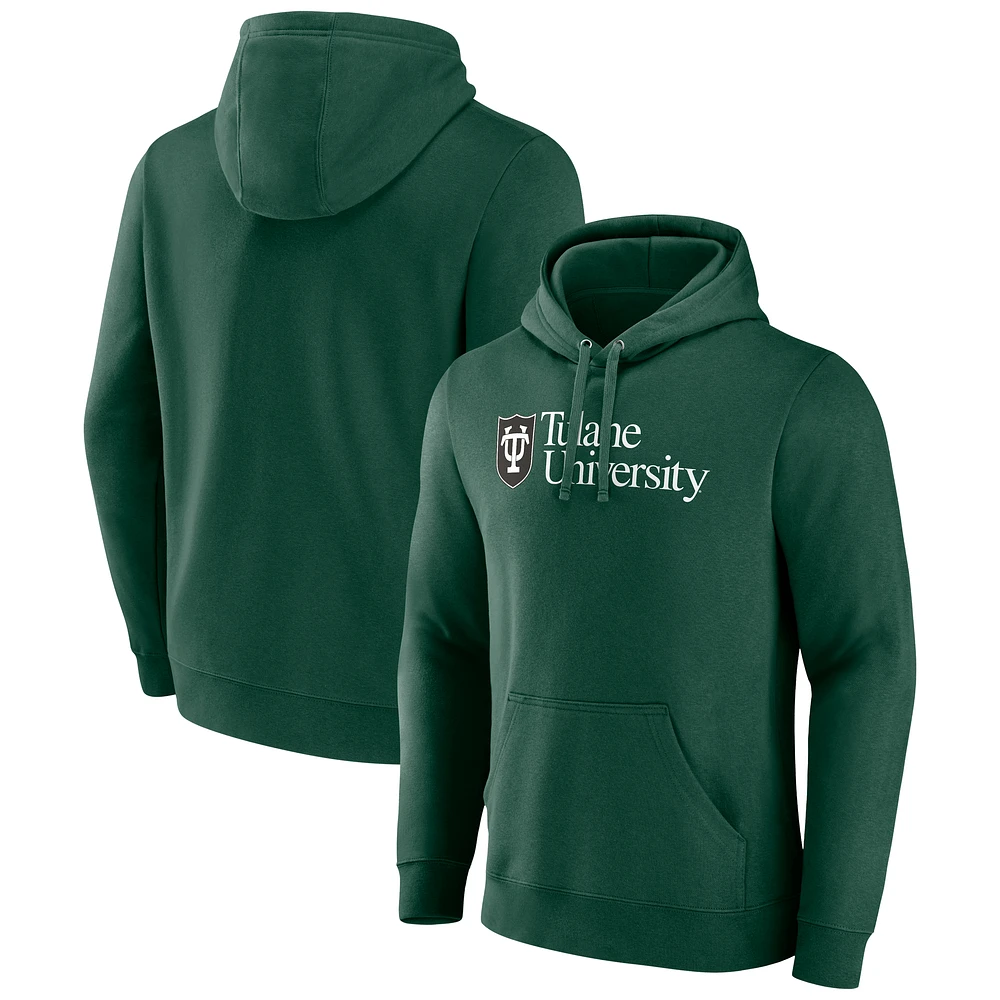 Men's Green Tulane Green Wave Primary Logo Pullover Hoodie