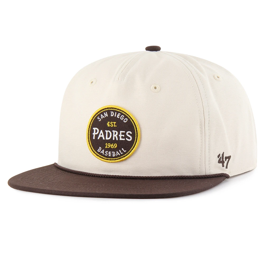 Men's '47 Cream San Diego Padres Payson Captain Adjustable Hat