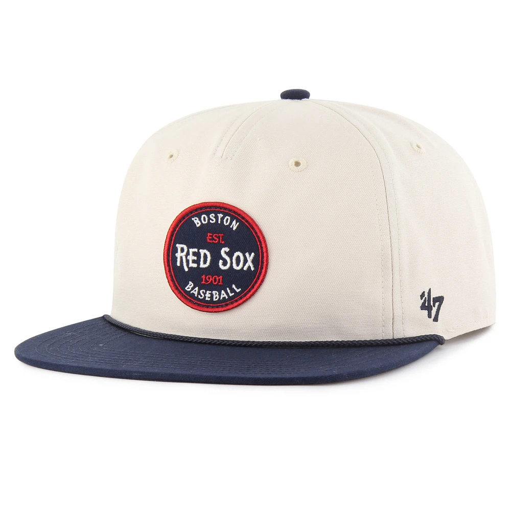 Men's '47 Natural Boston Red Sox Payson Captain Snapback Hat