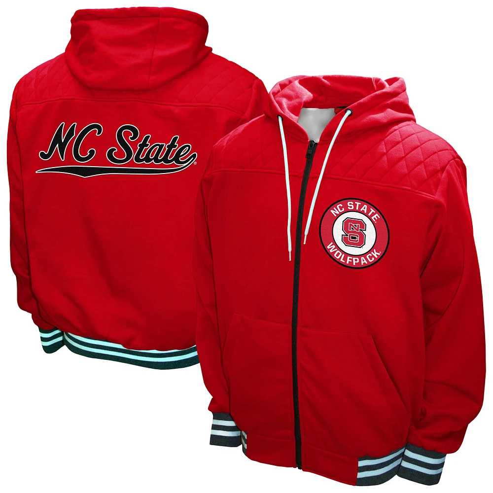 Men's Franchise Club Red NC State Wolfpack Walk-On Full-Zip Hoodie Jacket
