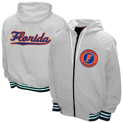 Men's Franchise Club White Florida Gators Walk-On Full-Zip Hoodie Jacket