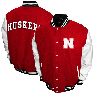 Men's Franchise Club Scarlet Nebraska Huskers Big & Tall Graduate Full-Snap Jacket